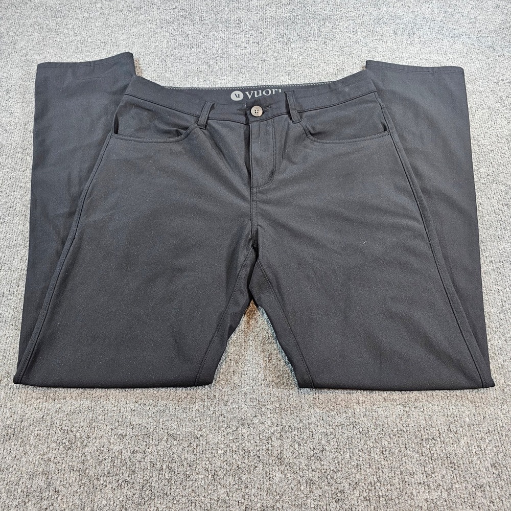 Vuori Mens 32x30 Black Meta Pant Performance Tech Travel Commuter Pants